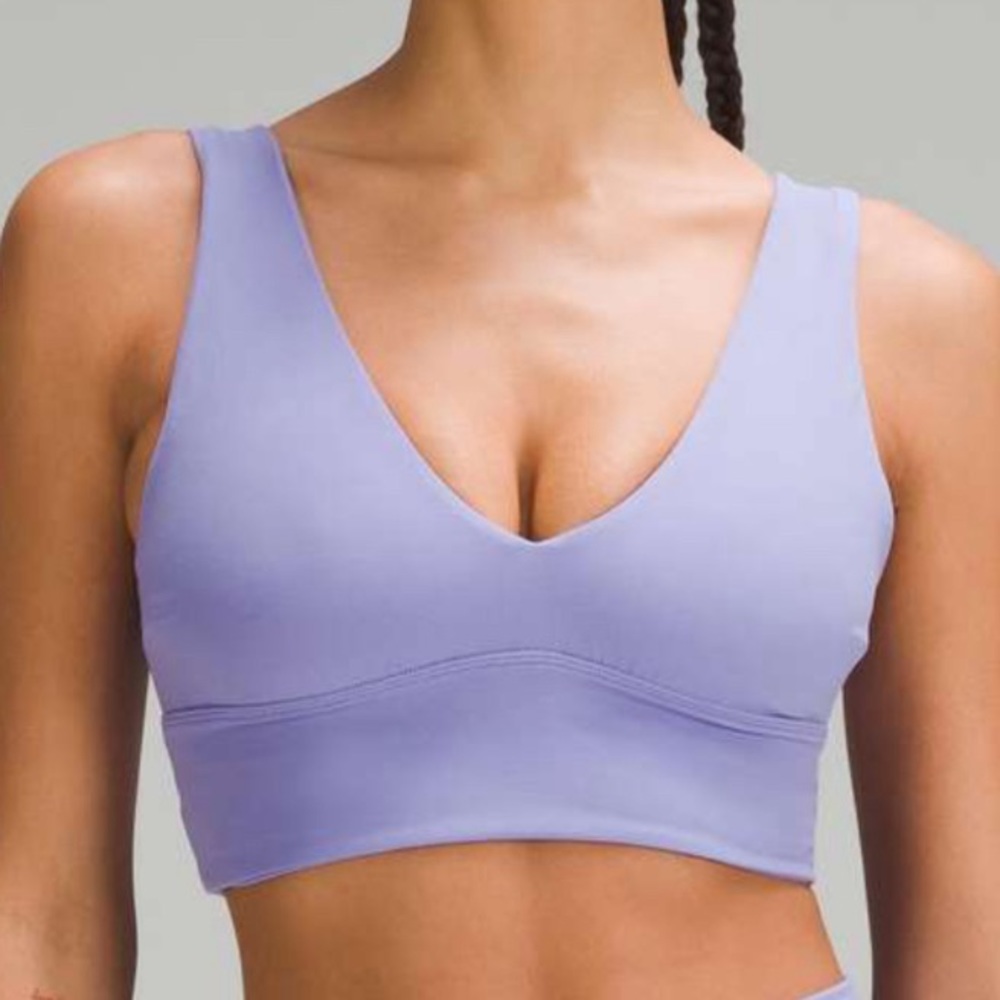 Lululemon Align V-Neck Bra Light Support size 10 Dark Lavender